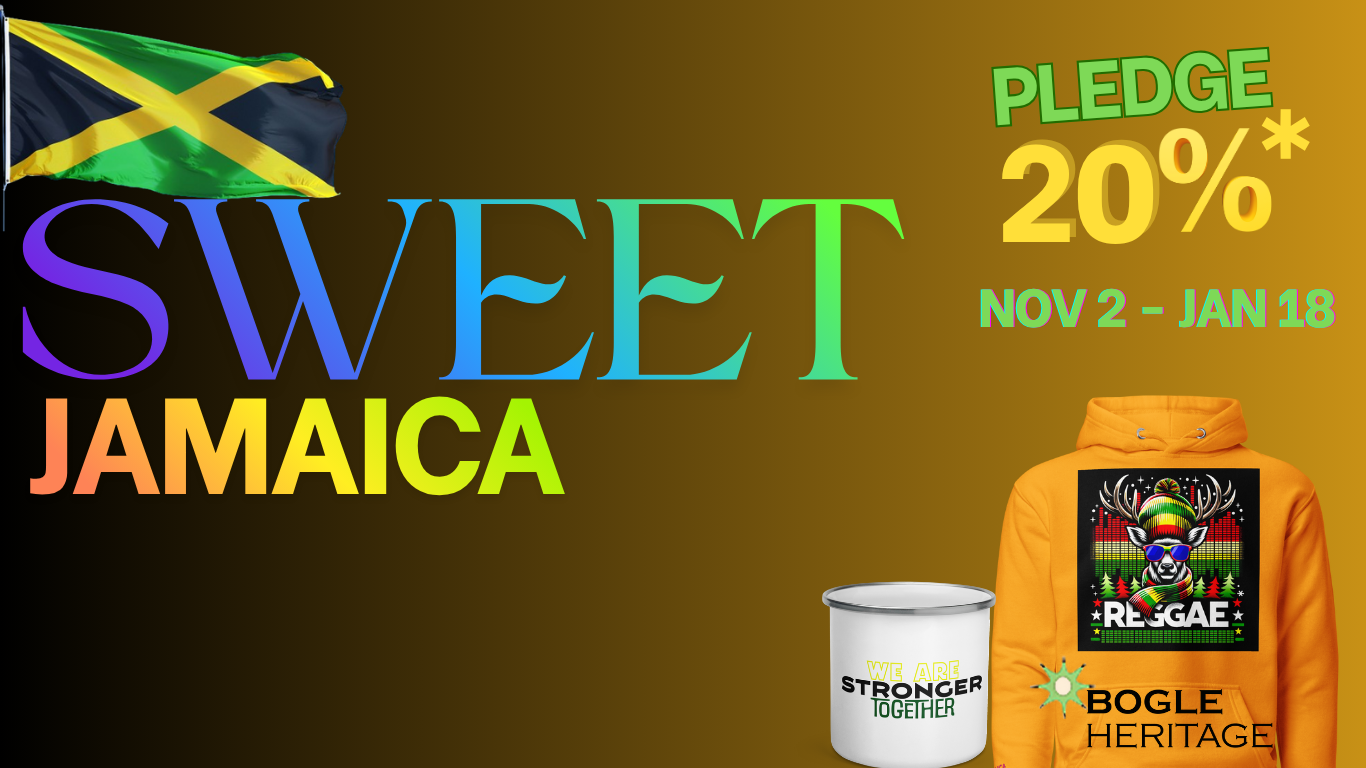 20 percent rebuild jamaica after hurricane melissa Bogle Heritage Store for Jamaican SOuvenirs, cultural gifts, heritage tourism, rebuild jamaica  https://www.bogleheritage.store/ 
